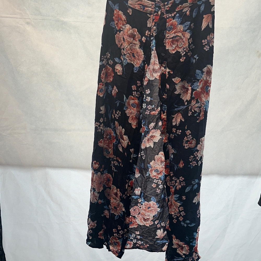 Floral Blue Maxi Skirt